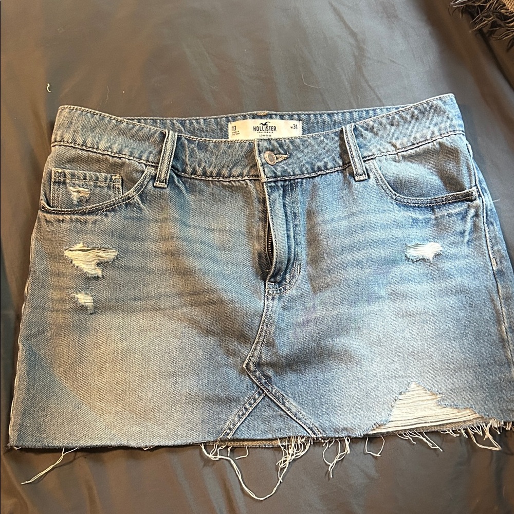 Hollister Classic Blue Denim Jean Skirt